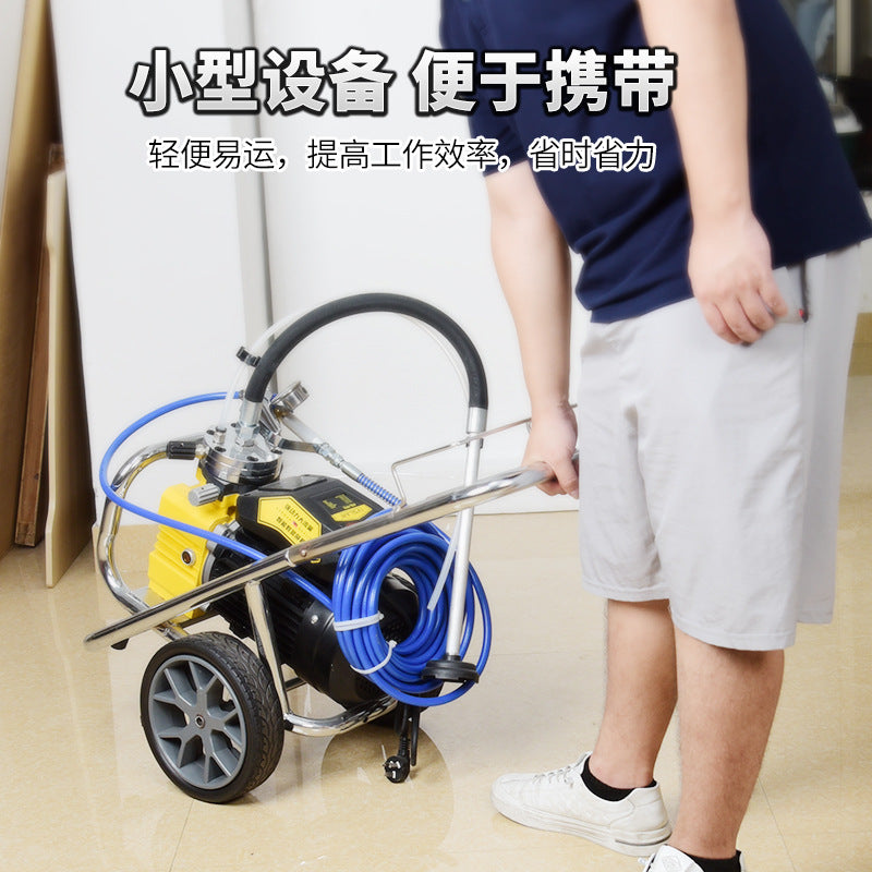 阿斯兰电动高压一体喷涂机油漆腻子抹灰多功能小型隔膜双枪喷漆机