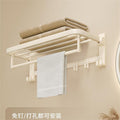 Cream style towel rack, punch-free bathroom towel rack, bathroom pendant five-piece set, bathroom toilet