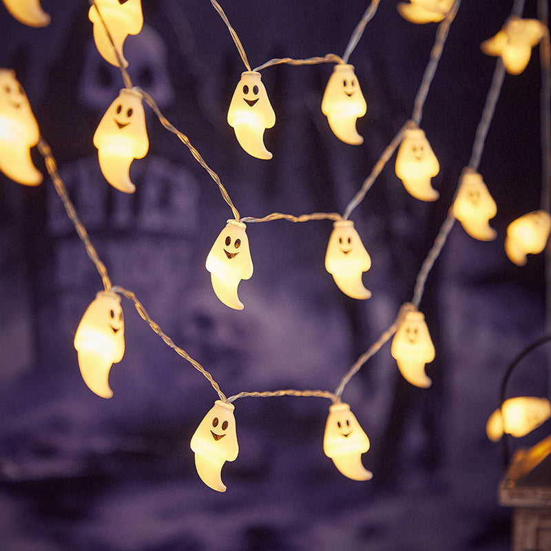 Halloween decorative lights LED battery box light string skull ghost puppet string lights ghost festival arrangement props lanterns