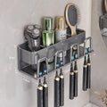 Electric tooth cup toothpaste toothbrush shelf storage rack for homesuit punch-free bathroom bathroom mouthwash cup wall hanging