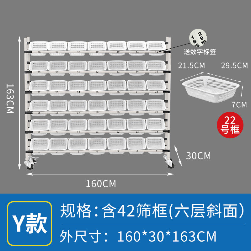 Mobile Shelf Wholesale Warehouse E-commerce Sorting Truck Wire Bar Picker Truck Silent Wheel Plastic Basket Wire Bar Truck Trolley