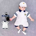 Summer baby super stylish korean academy style romper - unisex baby boy/girl cool & fashionable short sleeve gentleman style crawling suit