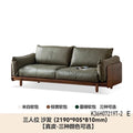 Bean bag sofa american retro oil wax living room medieval style three-person straight row small apartment first layer cowhide oil wax leather