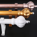 Thickened aluminum alloy curtain rod roman rod rose gold ivory white gold single rod double rod curtain rod factory direct sales