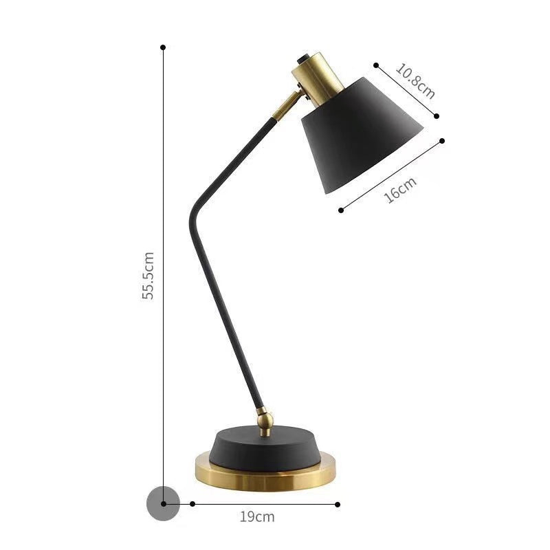 American light luxury style eye protection table lamp hotel led lamp study dormitory desk study reading lamp bedroom bedside lamp