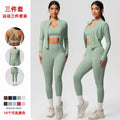 new cloud-like outdoor casual fitness activewear set - quick-dry compression running training yoga suit (3-piece)