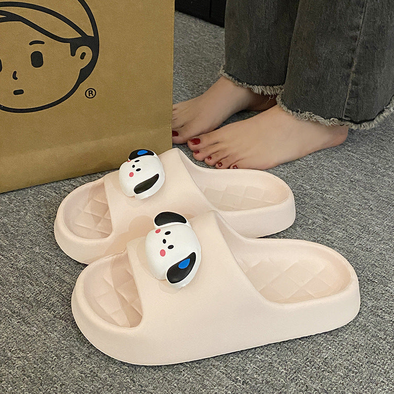 Eva thick sole slippers women's home indoor home outwear non-slip deodorizing filter bathroom bathing stepping on shit cartoon sandals