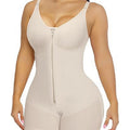 European and american plus size shapewear bodysuit - full coverage, zipper crotch, tummy control, butt lift, slimming corset