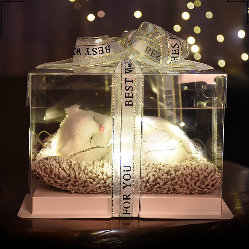 Birthday gifts for girls on Children's Day, children's girlfriends, girlfriends, simulated cats to accompany dolls 61 gift boxes