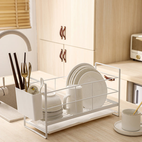 Single-layer bowl rack, household stainless steel bowl rack, drain rack, plate rack, kitchen drain rack, dishes and chopsticks