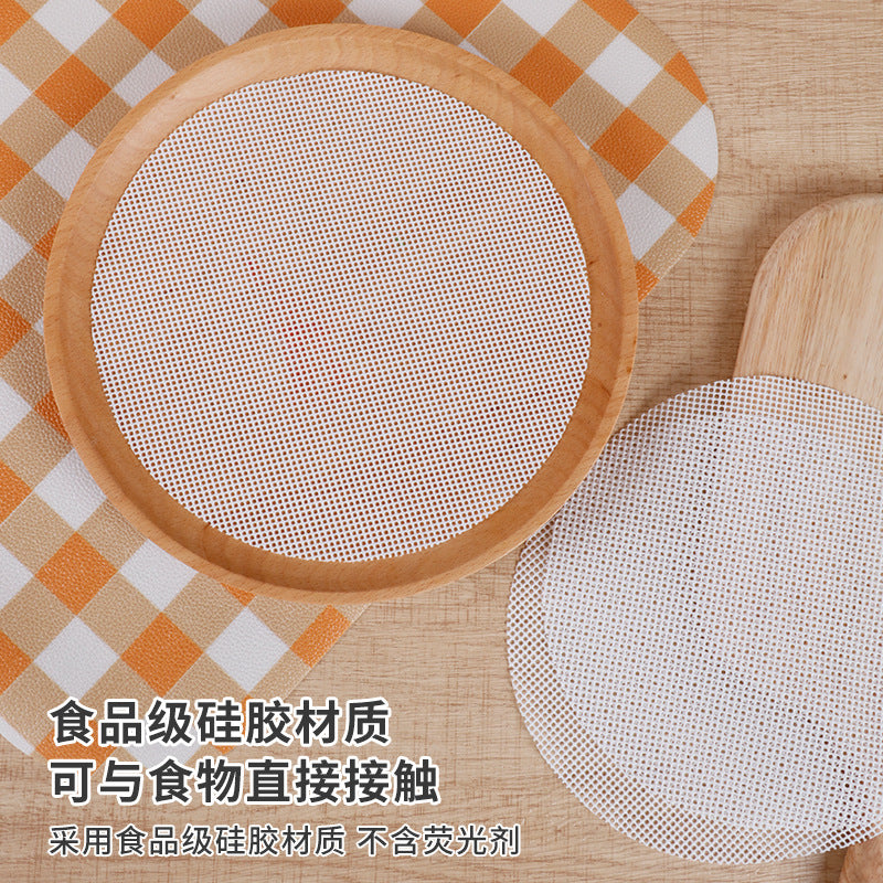 Silicone steamer mat round silicone steamer cloth steamer paper steamed bun mat cloth steamer cloth steamed bun mat factory direct sale
