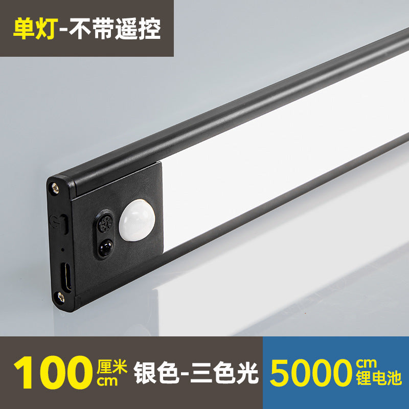 Remote control led cabinet light strip - rechargeable sensor light for wine cabinets, display cabinets, wardrobes, and hallways - self-adhesive, sensor-activated, wireless