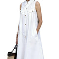 Amazon fashion urban minimalist chic versatile polo collar dress - women's new summer slimming dress
