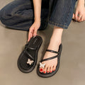 Butterfly flower flip-flops women's summer outwear student fashion abrasion resistantnon-slipflats flip-flops beach shoes women