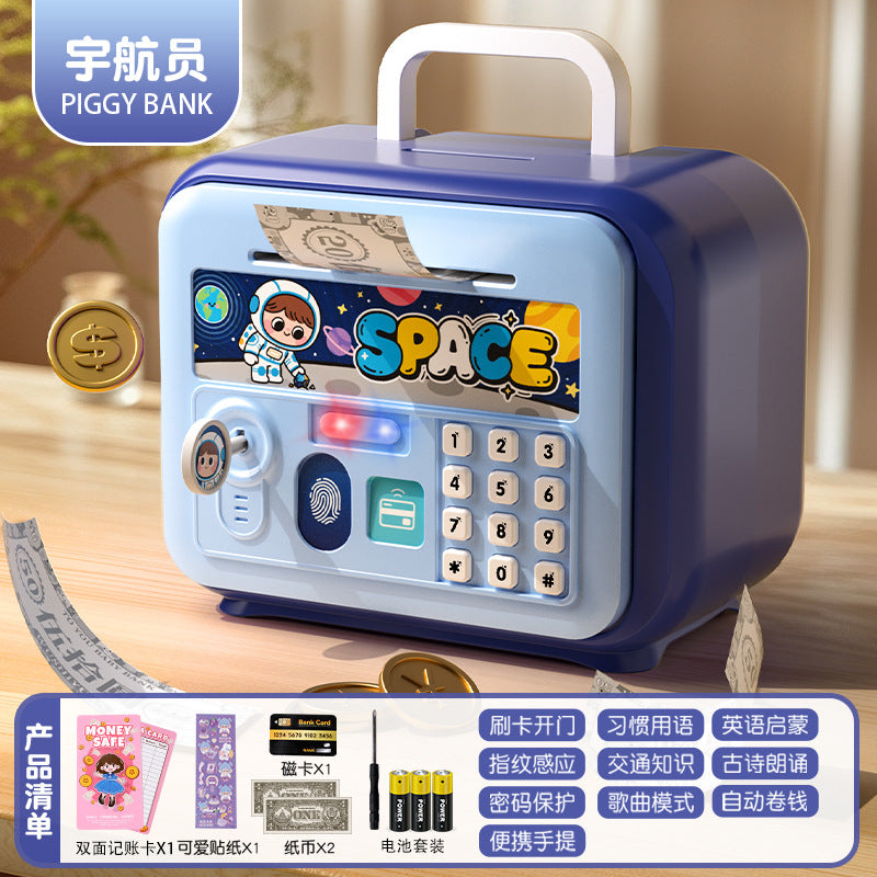 Nezha kids boys and girls piggy bank safe cabinet key password box savings coin storage storage