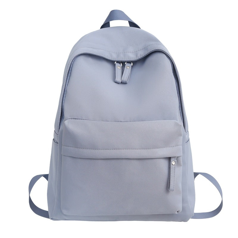 Solid color simple backpack fashion Mori travel small backpack college student shoulder Oxford cloth daily versatile shoulder