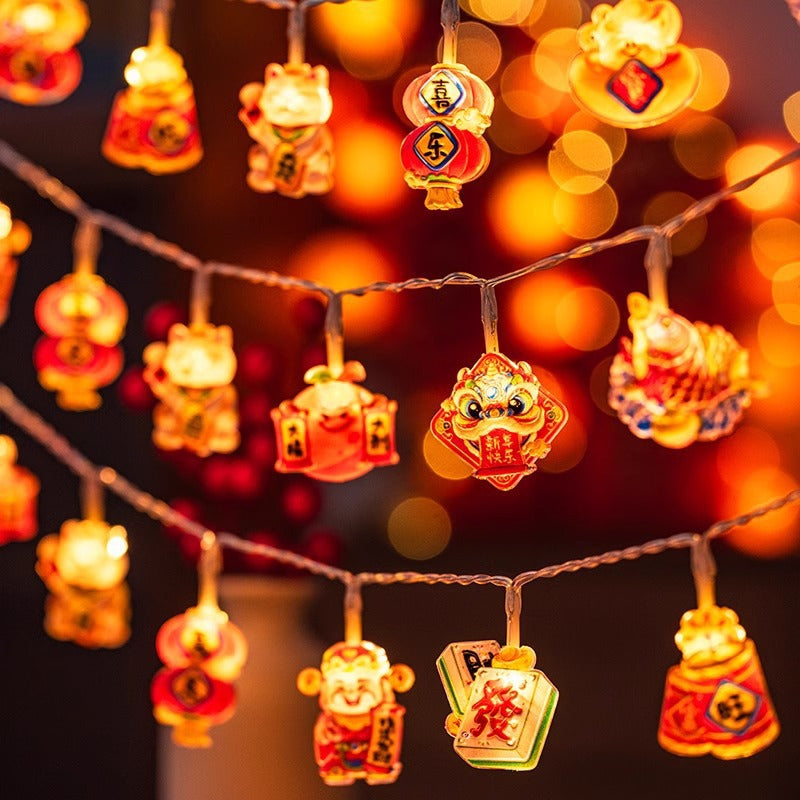 2025 Chinese New Year lanterns atmosphere led light string Spring Festival balcony room atmosphere arrangement pendant New Year decorative lighting