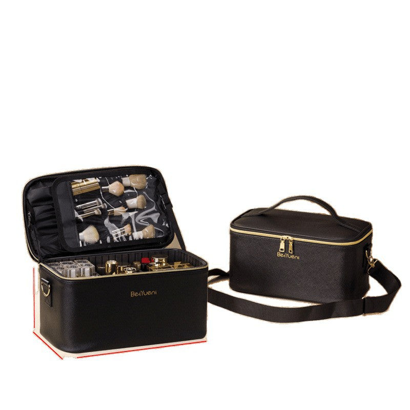 Cosmetic bag with mirror Large capacity female portable makeup artist special manicure storage Tattoo embroidery toolbox