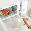 Microwave splatter cover - high temperature resistant, oil-proof, anti-splash shield - food grade plastic, transparent, large size, ideal for hot dishes and food preservation