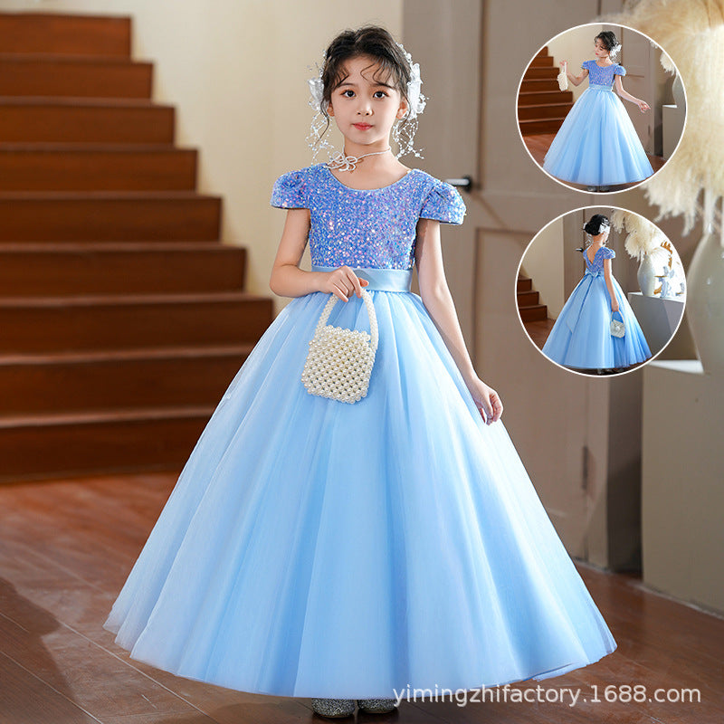 Ready-to-ship girls' dresses: new styles for hosts, piano performances, and princesses - high-end girl dresses