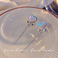 Ins trendy love pearl earrings high-end popular fashion long tassel earrings versatile elegant silver needle wholesale