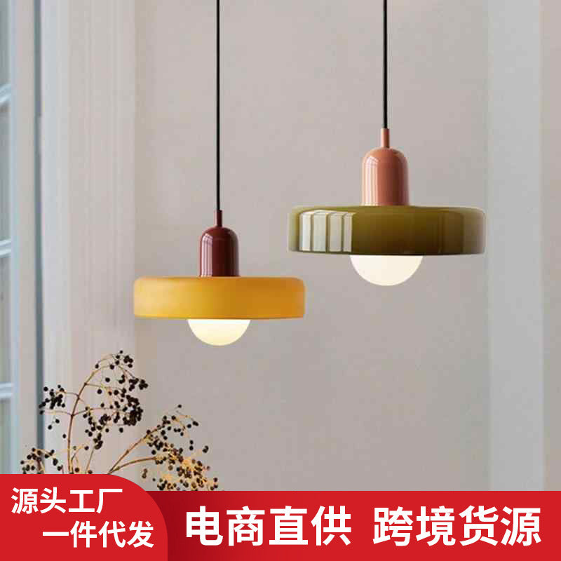 Vintage glass tea room chandelier high-end simple tea restaurant study dessert shop coffee shop decorative chandelier