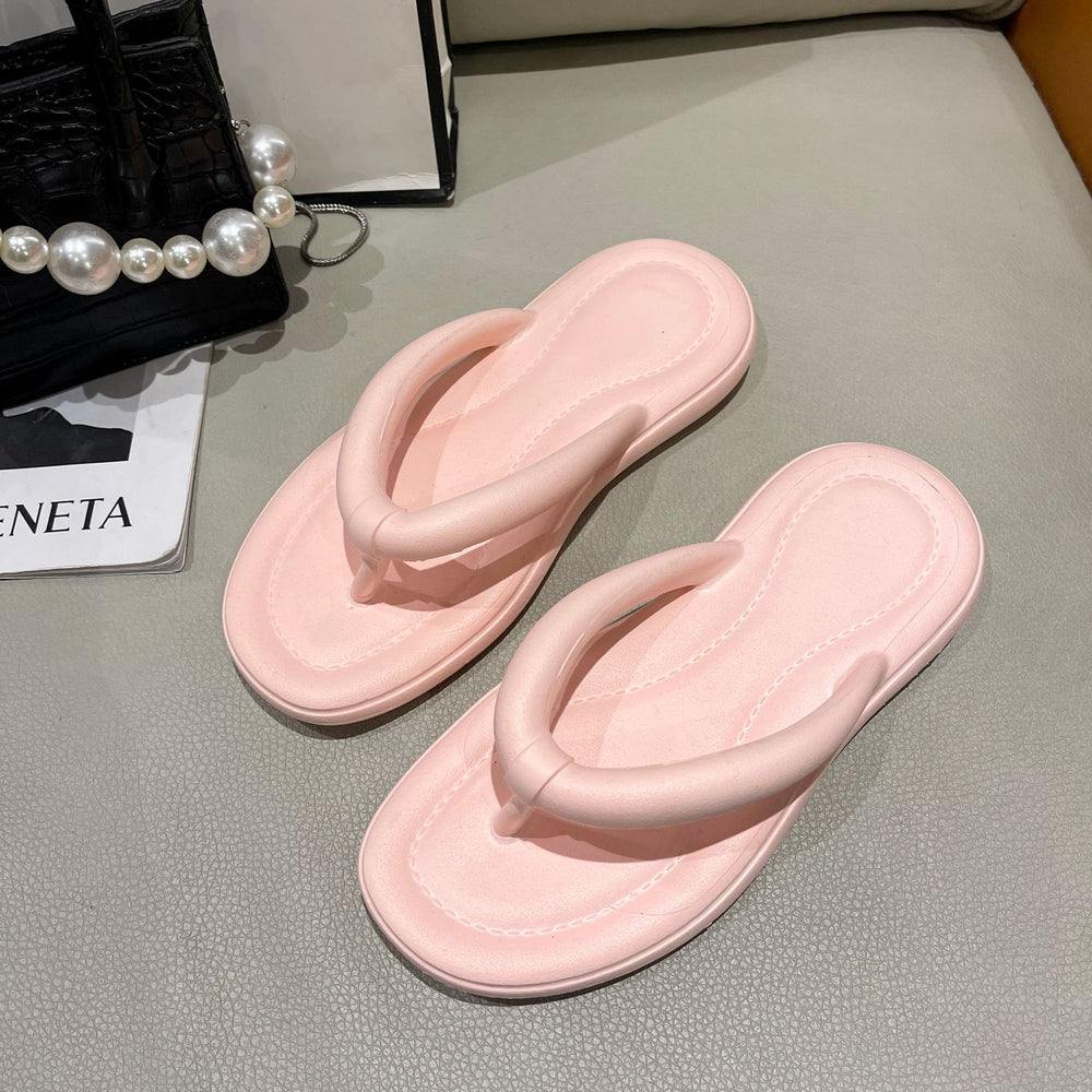 Women's summer flip-flops: durable, non-slip, thick-soled, washable eva korean style casual beach flat sandals