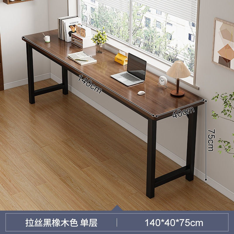 Desk student for home rounded corner bench desk against the wall across the bed simple rental house double double computer desk