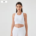 New high-impact tank top sports bra - seamless, backless, push-up, side support, yoga bra d25020