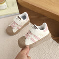 Vancahao girls breathable toddler shoes non-slip sports white shoes boys shell toe sneakers baby agan shoes
