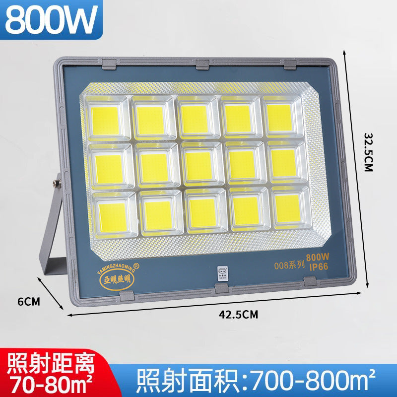 Yaming 008 integrated led flood light 200W outdoor stadium construction site waterproof super bright factory workshop lighting