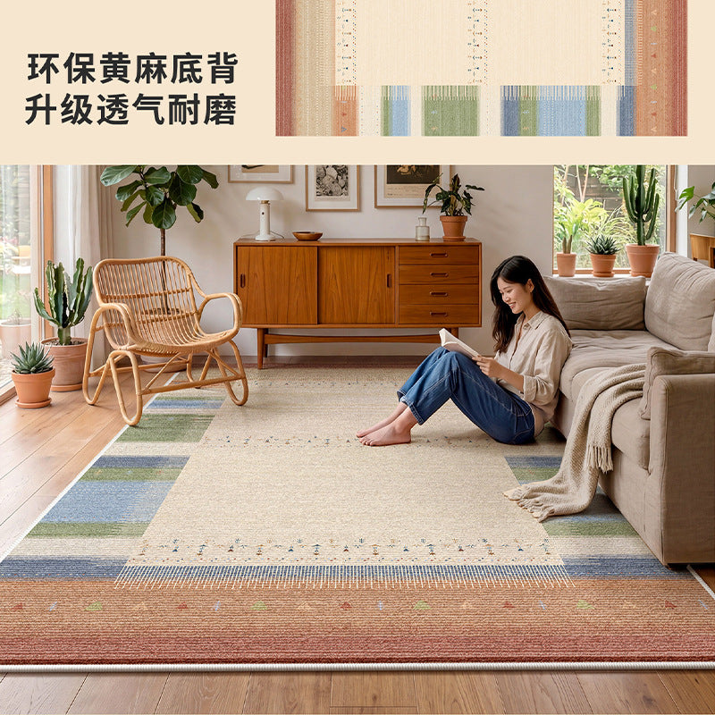 Carpet living room bauhaus blue new arrival dopamine jute coffee table thickened soundproof floor mat bedroom bedside mat