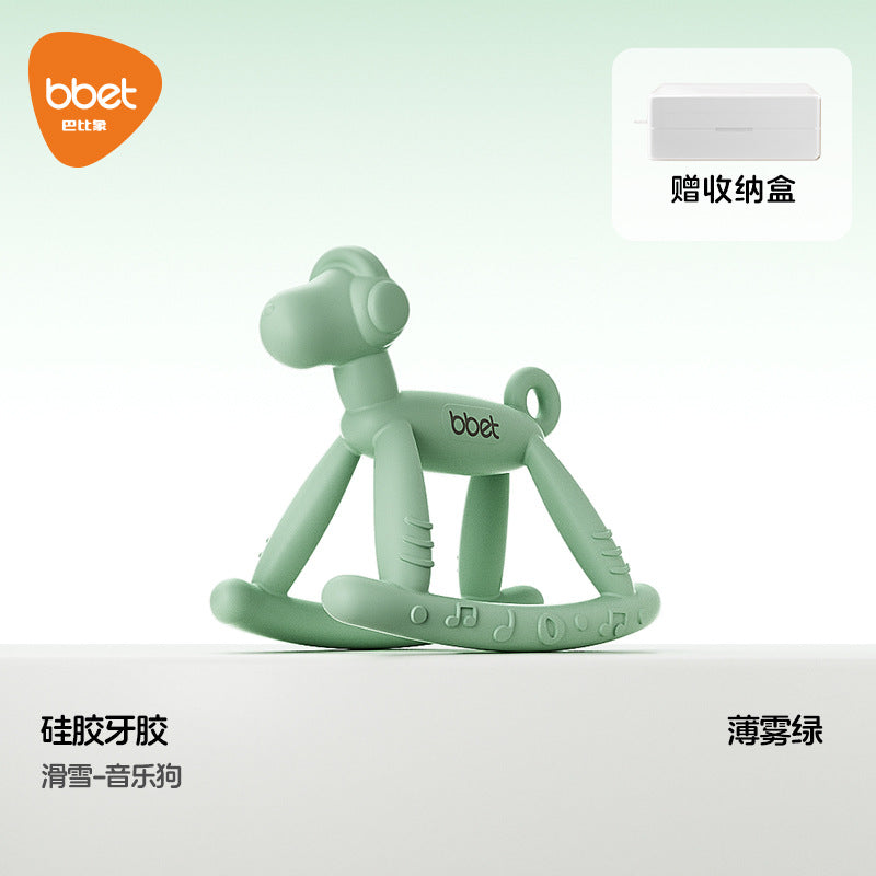Babibele baby teether - anti-sucking hand toy, silicone chewable toy for babies aged 0-1 year