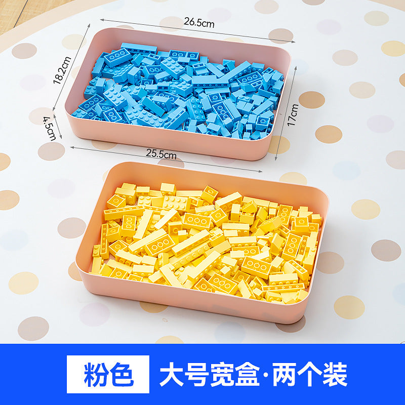 Children's toy parts sorting box Lego storage box Plastic stackable small particle building block partition storage box