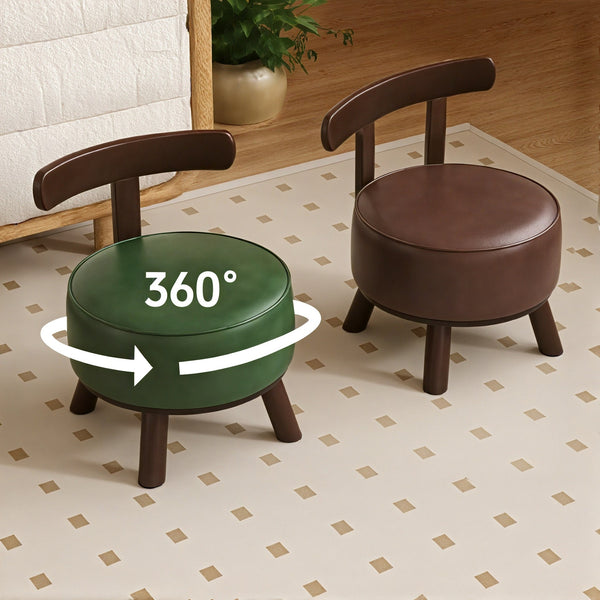 Solid wood rotating stool household small chair living room simple coffee table bench door shoe changing stool sofa stool low stool