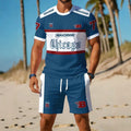 men's short-sleeve and shorts set, casual sportswear set, 3d printed cross-border hot seller, dropshipping available