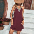 summer new arrivals:  bestseller, european & american style v-neck casual knit sleeveless tank dress - perfect for vacation