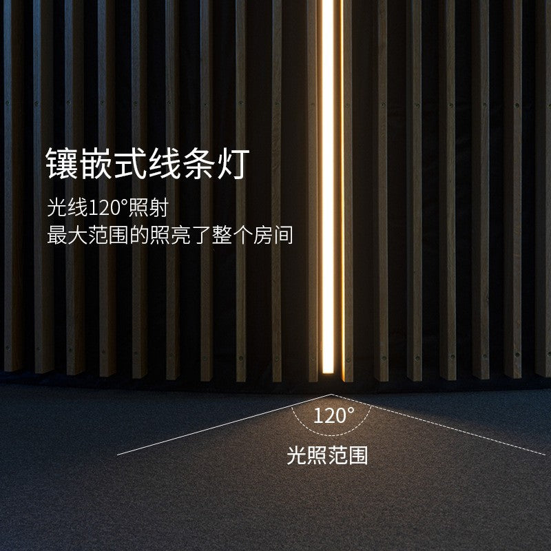 LED linear light aluminum alloy light slot cob light with embedded line light concealed corner curtain box line light