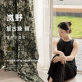 New arrival medieval style retro green chenille jacquard curtains bedroom blackout american living room shaoxing curtains wholesale