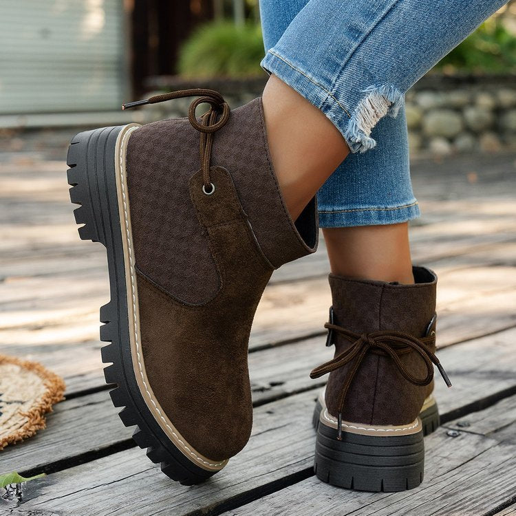 plus sizeboots women's fall and winternew arrivalknee socks classic big toe short boots british style high-top rhubarb boots
