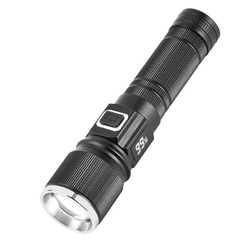 Flashlight Retractable zoom P50 long-range  new aluminum alloy USB charging outdoor lighting hand strong light flashlight