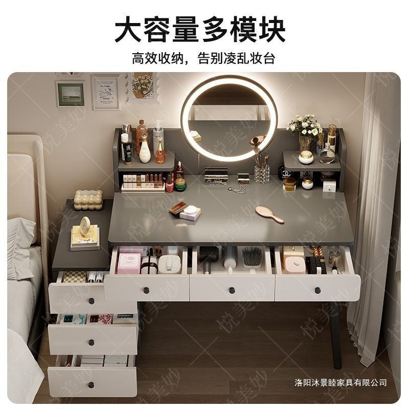 Bedroom dressing table for home chest of drawers all-in-one makeup table small apartment room multifunctional storage retractable dressing table