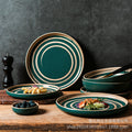 Japanese-style ceramic dinner plates for home use - creative large salad bowls, single-serving dishes, and retro dinnerware set