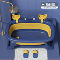 Foldable baby bathtub - plastic baby bath tub for infants and toddlers - small size, sit & lie down design - home use, newborn & infant supplies