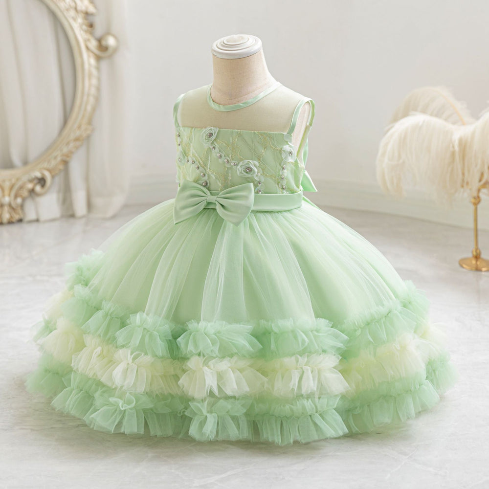 Exportready-made girldressbows tutu cake princess dress first birthday evening dressbaby dress