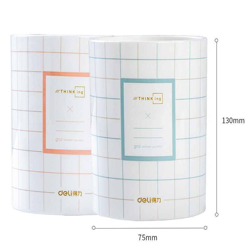 Deli Stationery Student Multi-layer Pen Holder Plastic Pen Holder Metal Grid Pen Holder Combination Storage Box Pen Insert