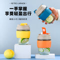Double drinking cup glass cup high appearance casual water cup oven mitts heat insulation portable portable coffee cup gift cup straw