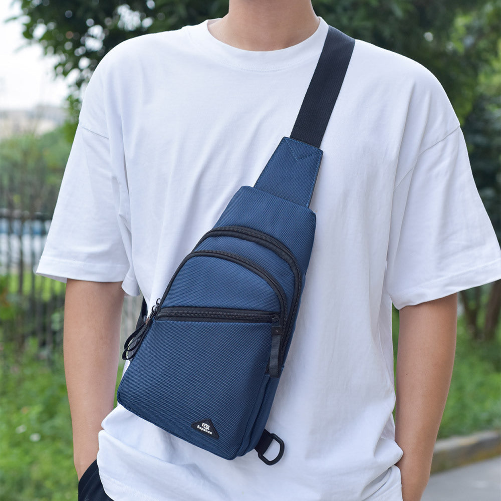 Outdoor breast bag men's and women's casual shoulder bag backpack travel bag men's Oxford cloth messenger bag men's high sense