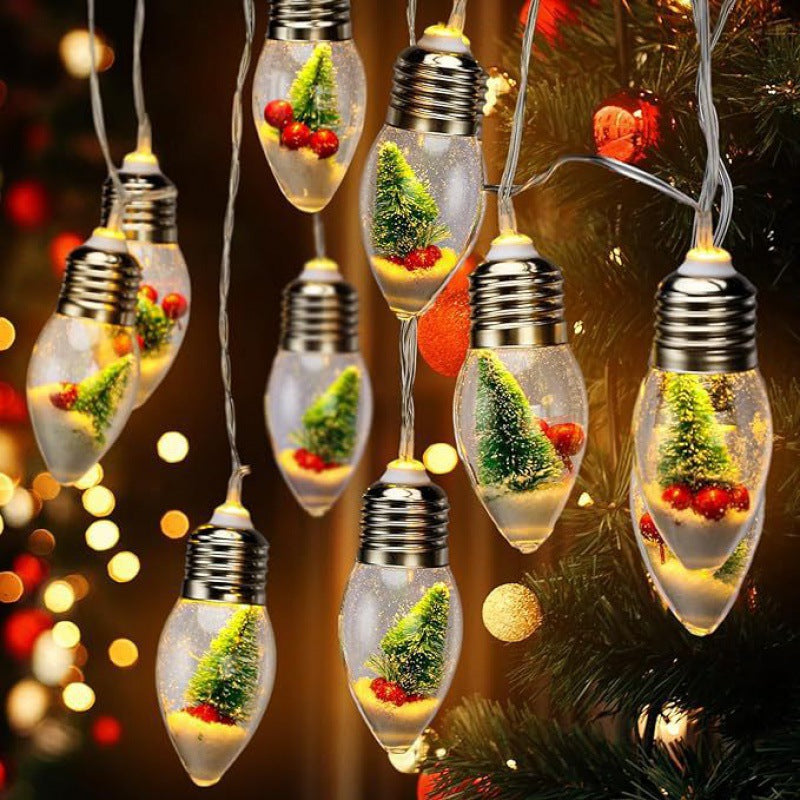 New wholesale LED bulb light Christmas chandelier light string Christmas tree wall hanging light gift living room decoration box light