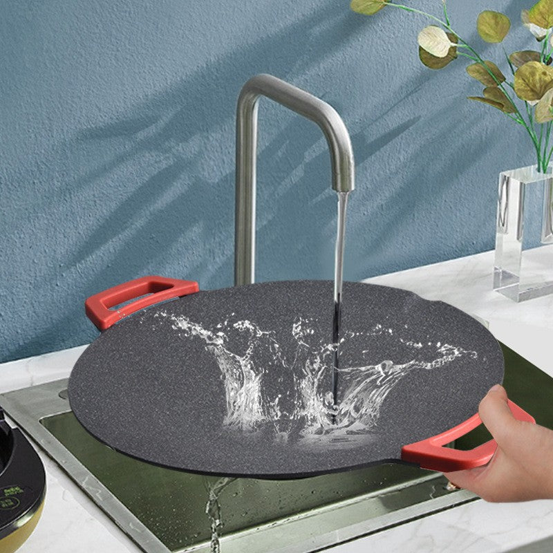 Korean style multifunctional electric grill pan, maifan stone bbq grill, round electric grill pan, steak frying pan, home use smokeless electric frying pan